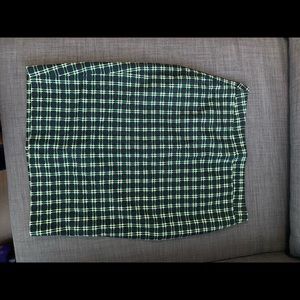 NWT! The Limited Navy & Green Plaid Skirt Size 8